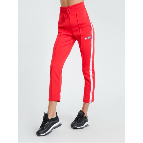 Nike Pants - Nike Sportswear Red Hyper Femme Trackpants